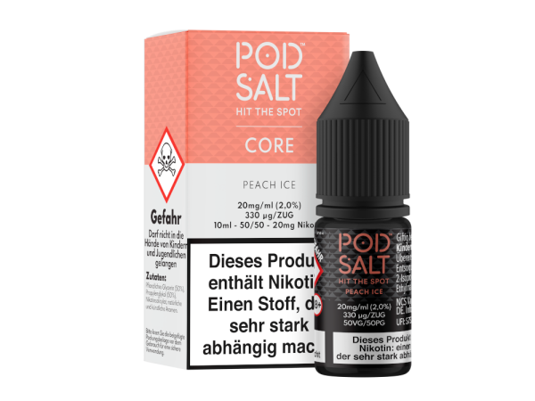 Pod Salt Core - Peach Ice - Nikotinsalz Liquid 20 mg/ml