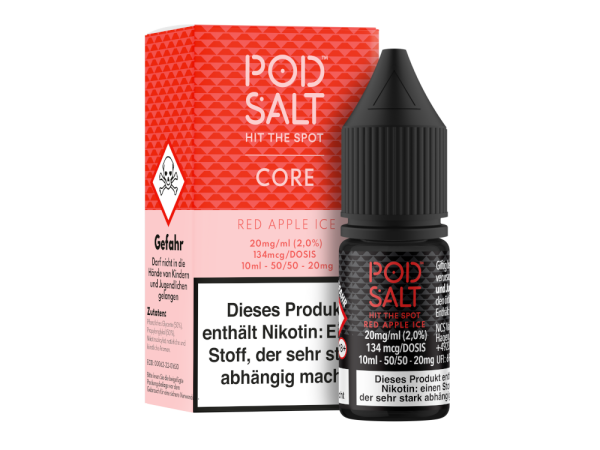 Pod Salt Core - Red Apple Ice - Nikotinsalz Liquid 20 mg/ml 100er Packung