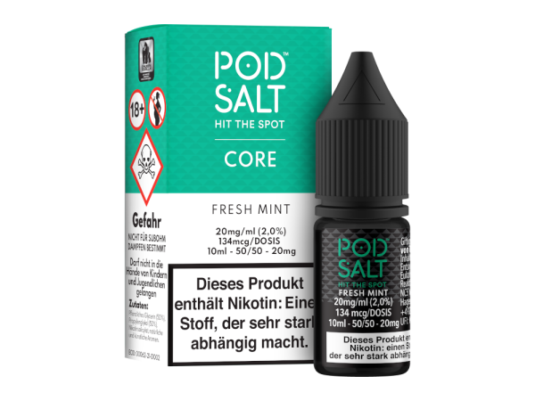 Pod Salt Core - Fresh Mint - Nikotinsalz Liquid 20 mg/ml 100er Packung