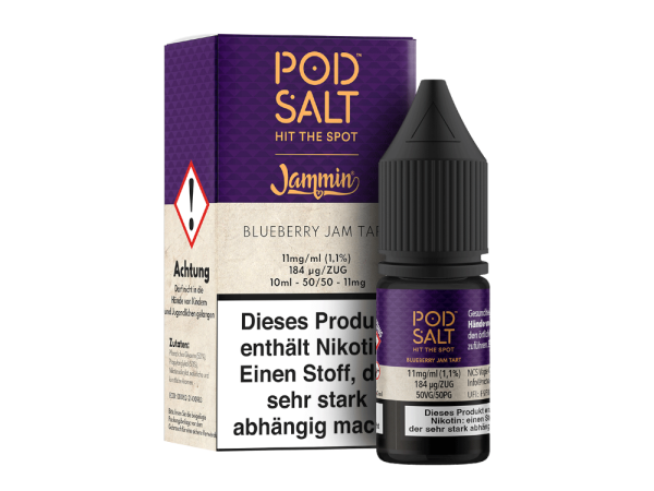Pod Salt Fusion - Blueberry Jam Tart - Nikotinsalz Liquid 11 mg/ml