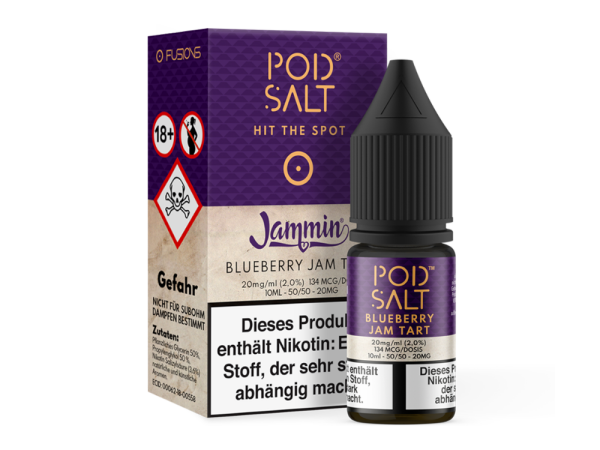 Pod Salt Fusion - Blueberry Jam Tart - Nikotinsalz Liquid 20 mg/ml 100er Packung