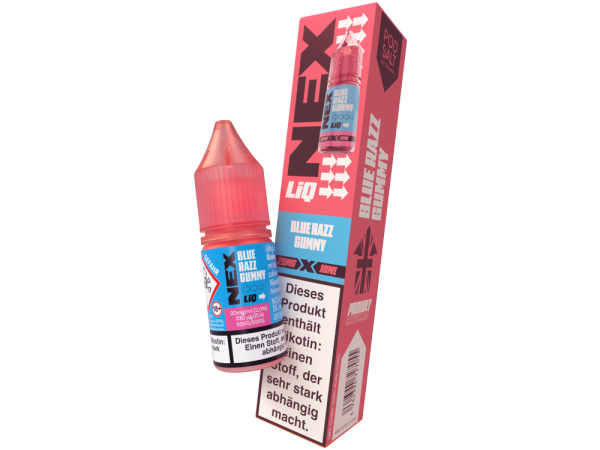 Pod Salt - NexLiq - Blue Razz Gummy Nikotinsalz Liquid 20 mg/ml 10er Packung