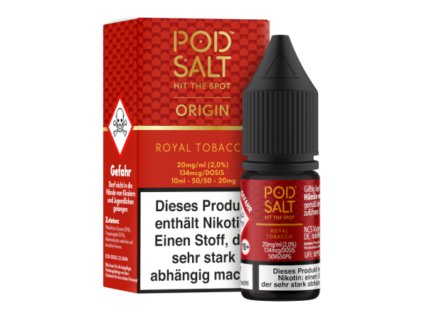 Pod Salt Origin - Royal Tobacco - Nikotinsalz Liquid 20 mg/ml 100er Packung