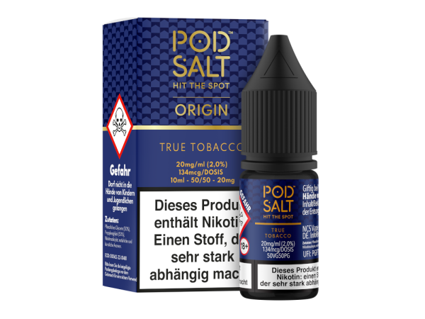 Pod Salt Origin - True Tobacco - Nikotinsalz Liquid 20 mg/ml