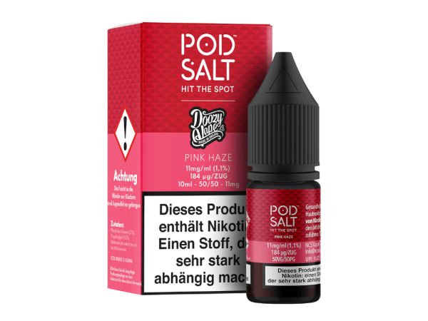 Pod Salt Fusion - Pink Haze - Nikotinsalz Liquid 11 mg/ml 5er Packung