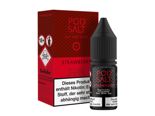 Pod Salt - Strawberry - Nikotinsalz Liquid 11 mg/ml 100er Packung