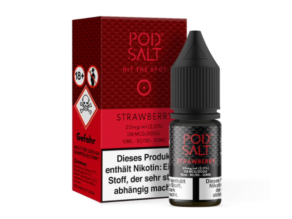 Pod Salt - Strawberry - Nikotinsalz Liquid 20 mg/ml 100er Packung