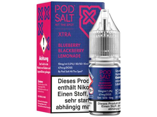 Pod Salt X - Blueberry Blackberry Lemonade - Nikotinsalz Liquid 10 mg/ml 100er Packung