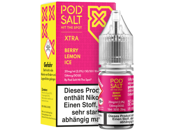 Pod Salt X - Berry Lemon Ice - Nikotinsalz Liquid 20 mg/ml 5er Packung