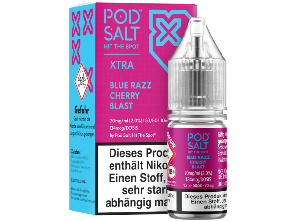 Pod Salt X - Blue Razz Cherry Blast - Nikotinsalz Liquid 20 mg/ml