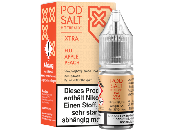 Pod Salt X - Fuji Apple Peach - Nikotinsalz Liquid 10 mg/ml 100er Packung