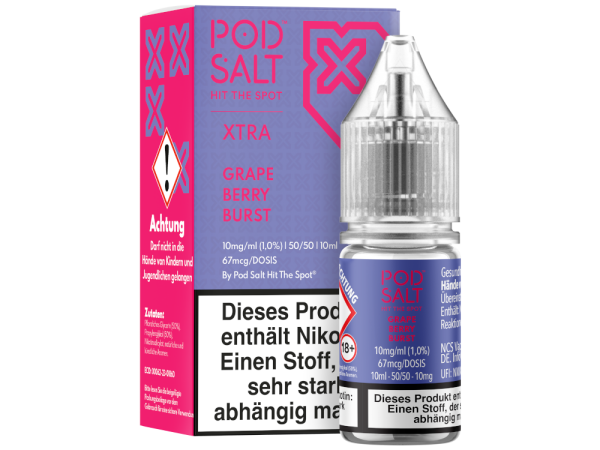 Pod Salt X - Grape Berry Burst - Nikotinsalz Liquid 10 mg/ml