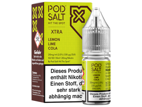 Pod Salt X - Lemon Lime Cola - Nikotinsalz Liquid 20 mg/ml 100er Packung