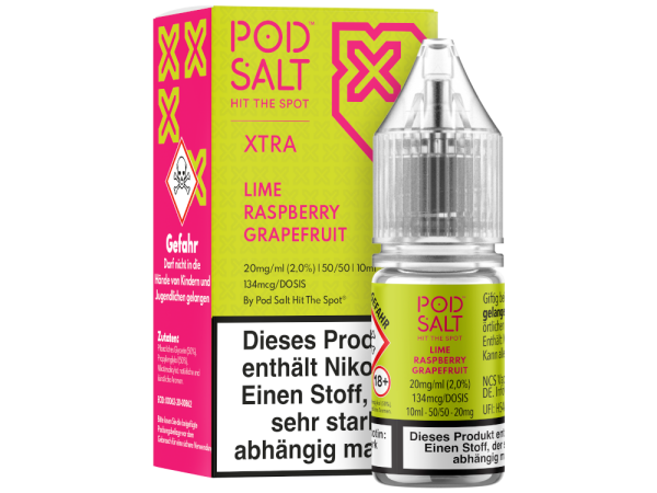 Pod Salt X - Lime Raspberry Grapefruit - Nikotinsalz Liquid 20 mg/ml 5er Packung