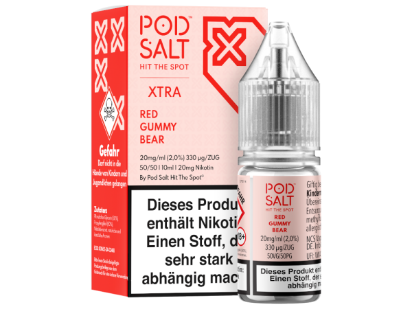 Pod Salt X - Red Gummy Bear - Nikotinsalz Liquid 20 mg/ml
