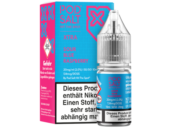 Pod Salt X - Sour Blue Raspberry - Nikotinsalz Liquid 20 mg/ml 100er Packung