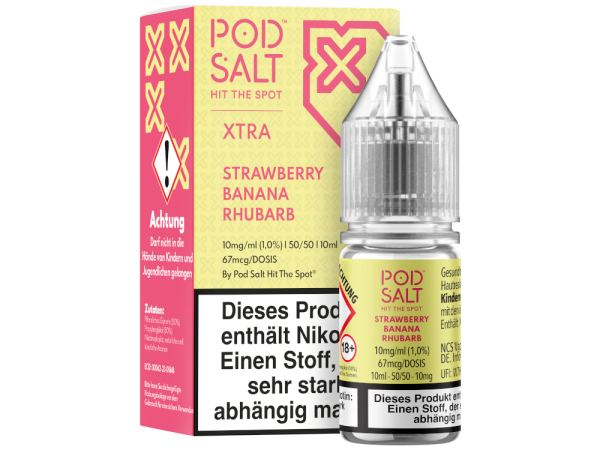 Pod Salt X - Strawberry Banana Rhubarb - Nikotinsalz Liquid 10 mg/ml 5er Packung
