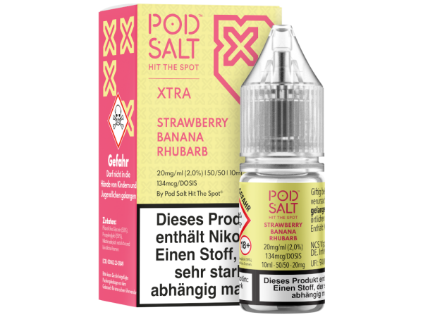Pod Salt X - Strawberry Banana Rhubarb - Nikotinsalz Liquid 20 mg/ml