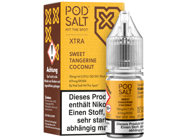 Pod Salt X - Sweet Tangerine Coconut - Nikotinsalz Liquid 10 mg/ml