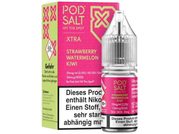 Pod Salt X - Strawberry Watermelon Kiwi - Nikotinsalz Liquid 20 mg/ml 5er Packung