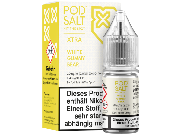Pod Salt X - White Gummy Bear - Nikotinsalz Liquid 20 mg/ml 100er Packung