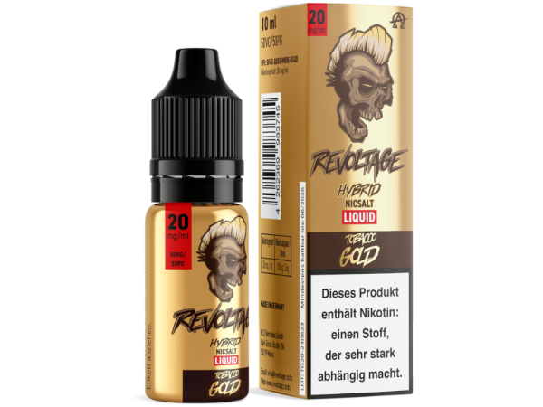 Revoltage - Tobacco Gold - Hybrid Nikotinsalz Liquid 20 mg/ml 15er Packung