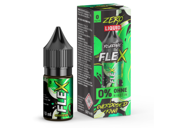 Revoltage - FLEX - Overdosed Kiwi - Nikotinsalz Liquid 0 mg/ml 15er Packung