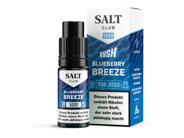 Salt Club - 5000 - Blueberry Breeze Nikotinsalz Liquid 20 mg/ml 10er Packung
