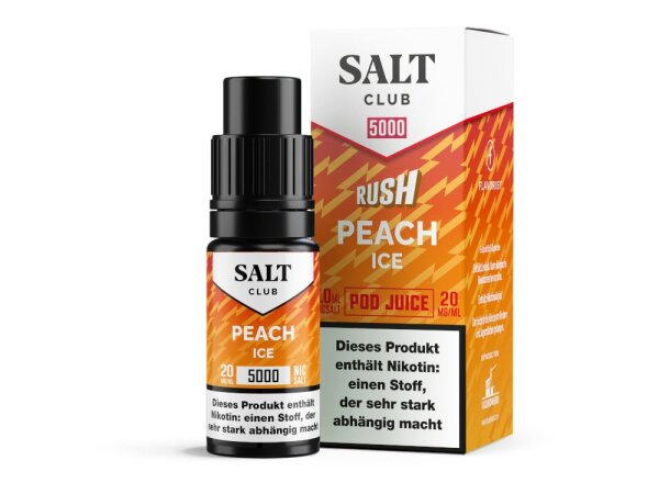 Salt Club - 5000 - Peach Ice Nikotinsalz Liquid 20 mg/ml