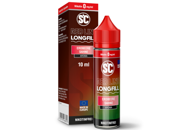 SC - Red Line - Aroma Erdbeere Sahne 10 ml 10er Packung