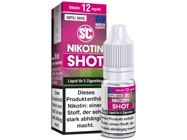 SC - 10 ml Nikotin Shot 50PG/50VG 12 mg/ml