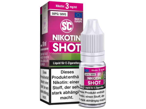 SC - 10 ml Nikotin Shot 50PG/50VG 3 mg/ml