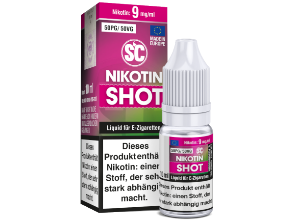 SC - 10 ml Nikotin Shot 50PG/50VG 9 mg/ml 10er Packung