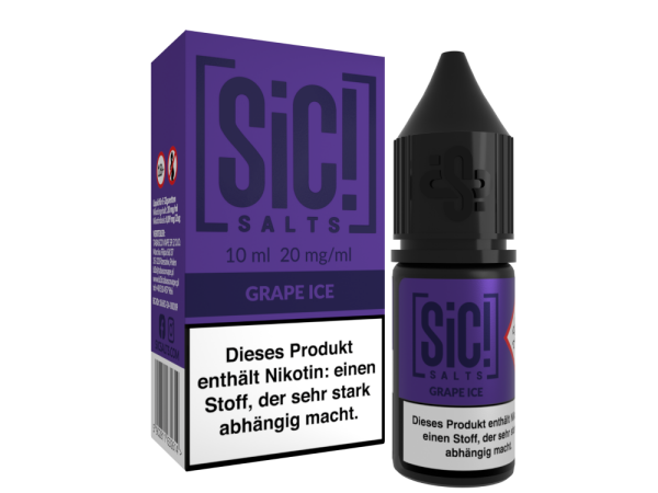 SiC! Salts - Grape Ice - Nikotinsalz Liquid 20 mg/ml 5er Packung
