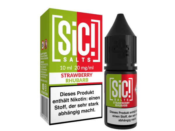 SiC! Salts - Strawberry Rhubarb - Nikotinsalz Liquid 20 mg/ml 5er Packung
