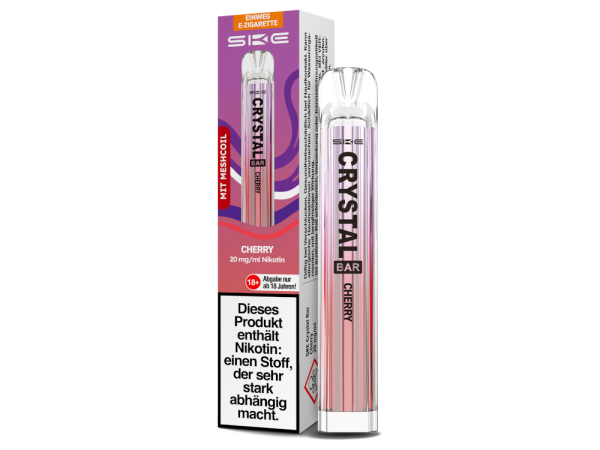 SKE - Crystal Bar Einweg E-Zigarette - Cherry 20 mg/ml