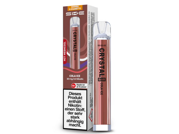 SKE - Crystal Bar Einweg E-Zigarette - Cola Ice 20 mg/ml 400er Packung