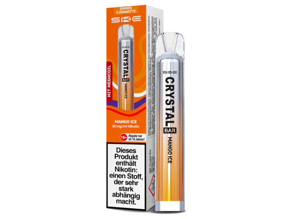 SKE - Crystal Bar Einweg E-Zigarette - Mango Ice 20 mg/ml 400er Packung
