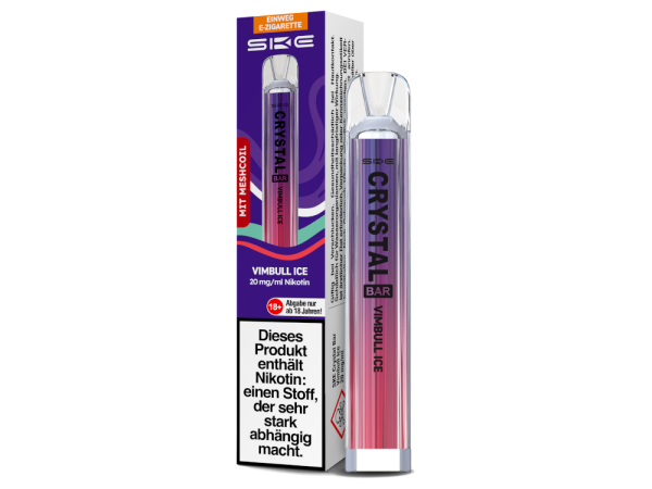 SKE - Crystal Bar Einweg E-Zigarette - Vimbull Ice 20 mg/ml 10er Packung