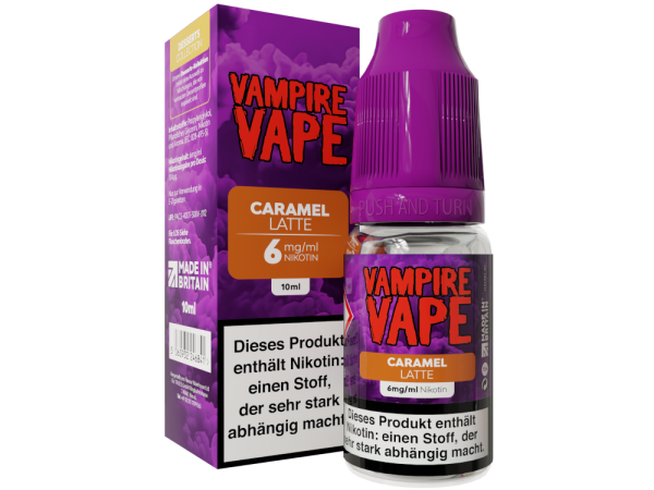 Vampire Vape - Dessert Collection - Caramel Latte E-Zigaretten Liquid 6 mg/ml 10er Packung