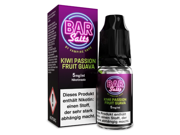Vampire Vape - Bar Salts - Kiwi Passion Fruit Guava - Nikotinsalz Liquid 5 mg/ml 10er Packung