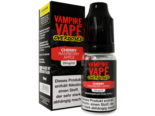 Vampire Vape - Overdosed - Cherry Raspberry Apple - Nikotinsalz Liquid 20 mg/ml 10er Packung